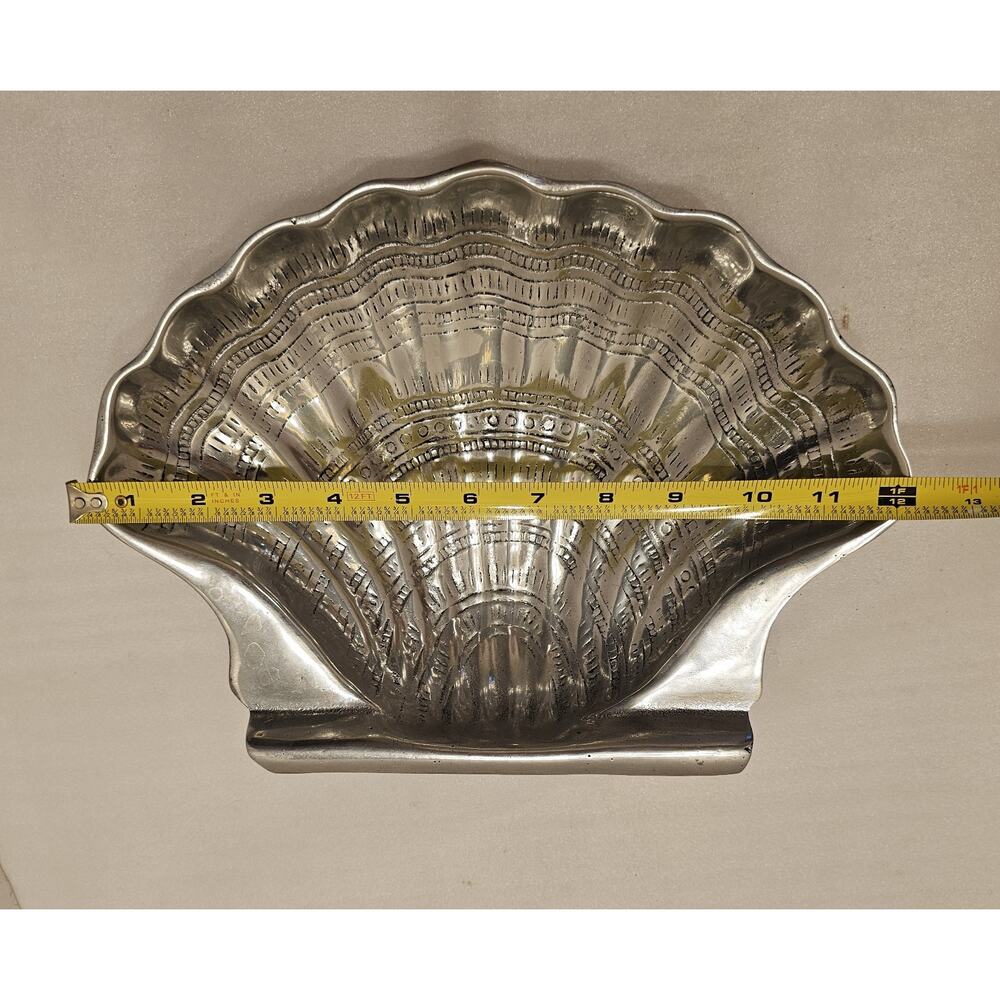 Vintage JMB Honduras Clam Sea Shell Cast Serving Dish Tray‎ 12x9” Coastal Chic - Picture 6 of 8